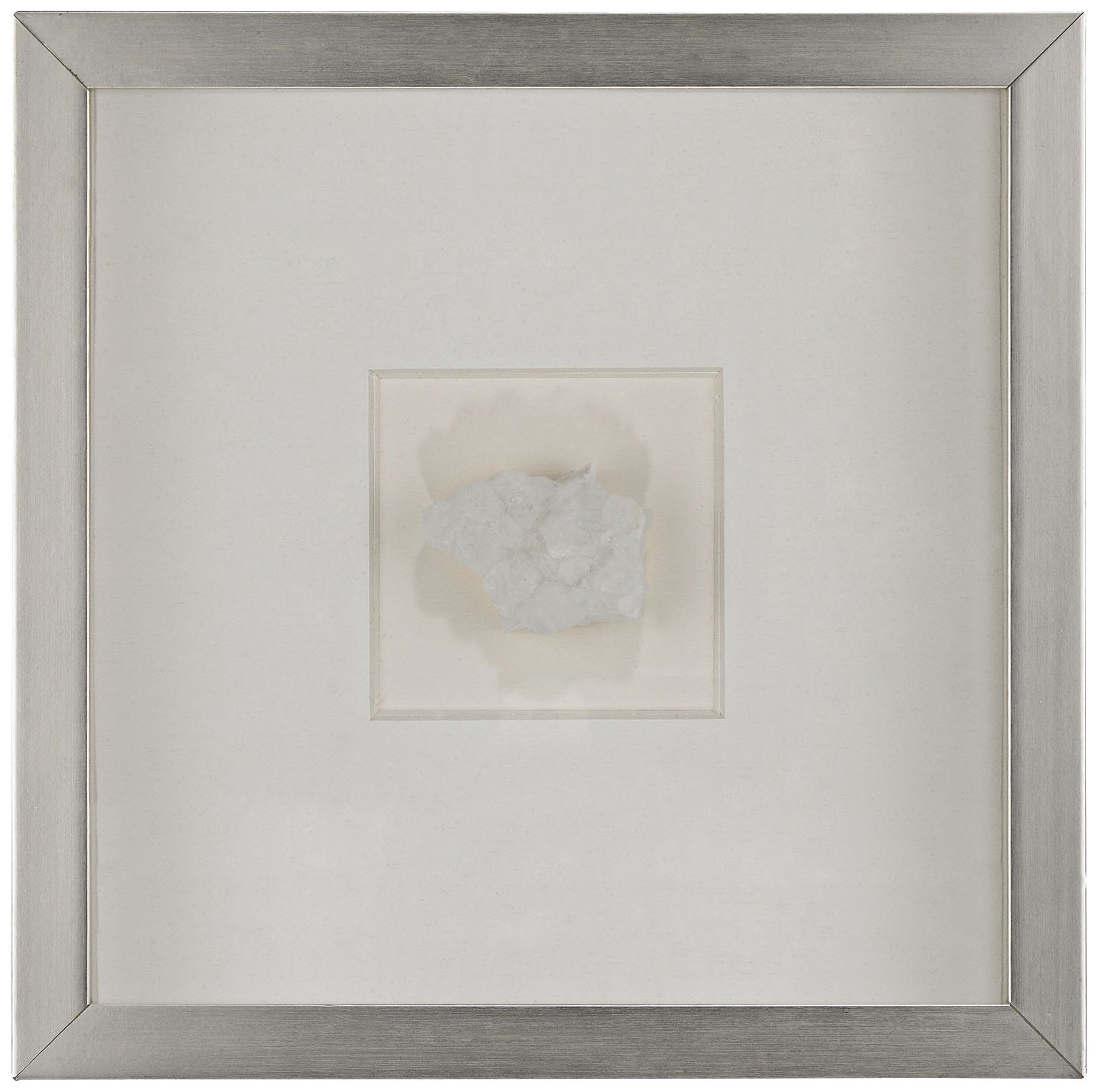 Artesia 11 3/4" Square White Mineral Wall Art
