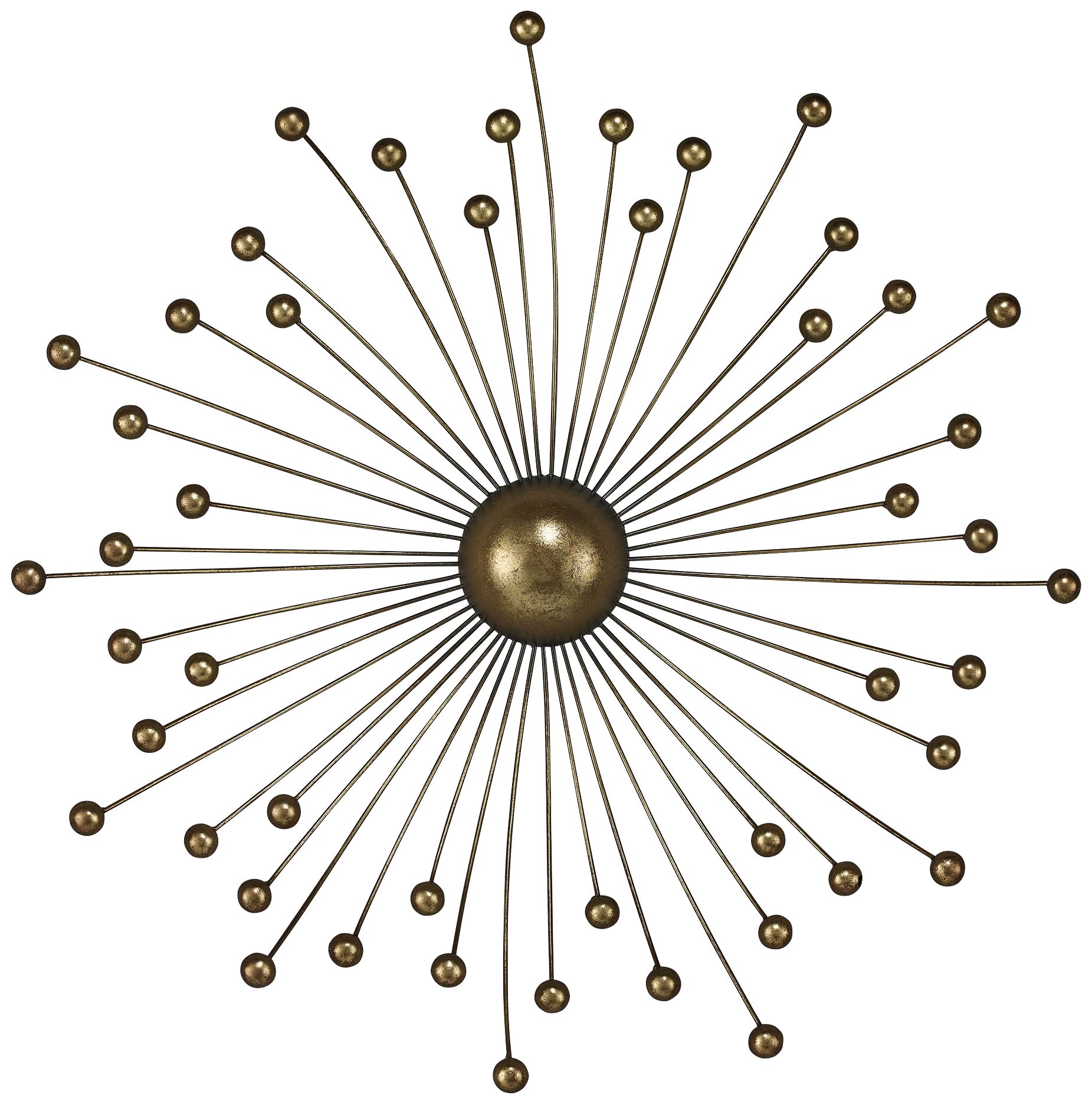 Withington Gold Abstract Starburst 24" High Metal Wall Art