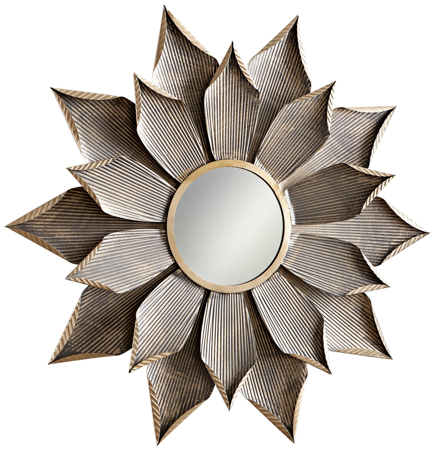 Cyan Design Blossom Graphite 50 1/4" Round Wall Mirror