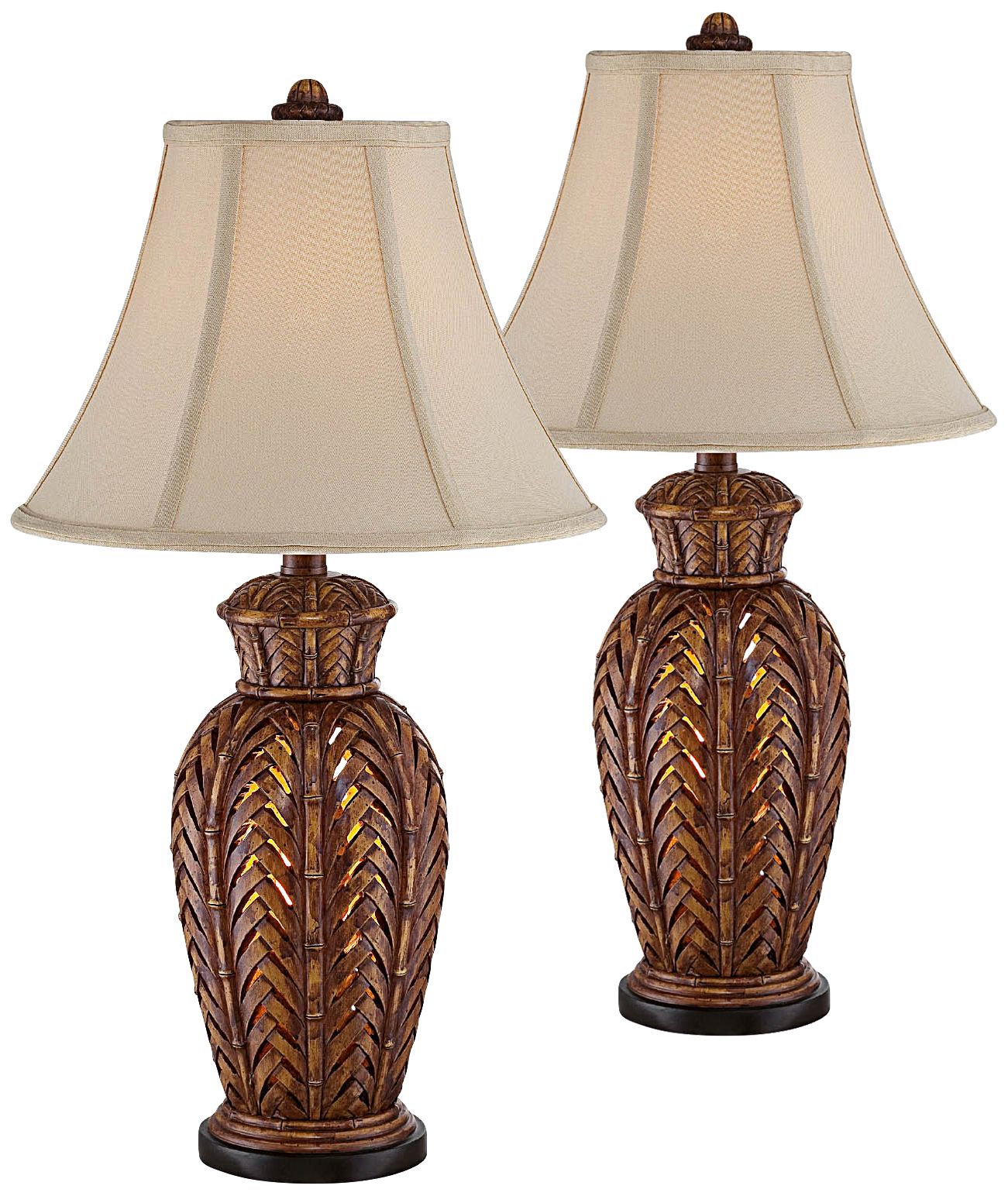 Maroa Wicker Night Light Table Lamp