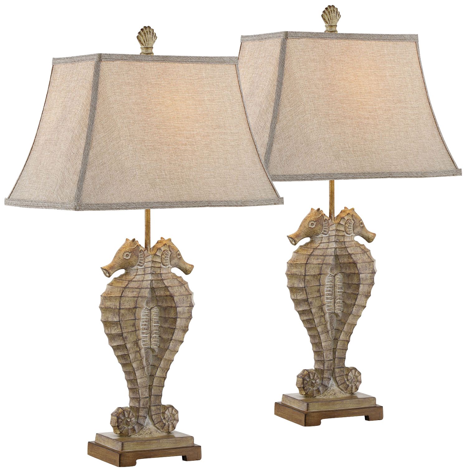 Seahorse Coastal Style Table Lamps