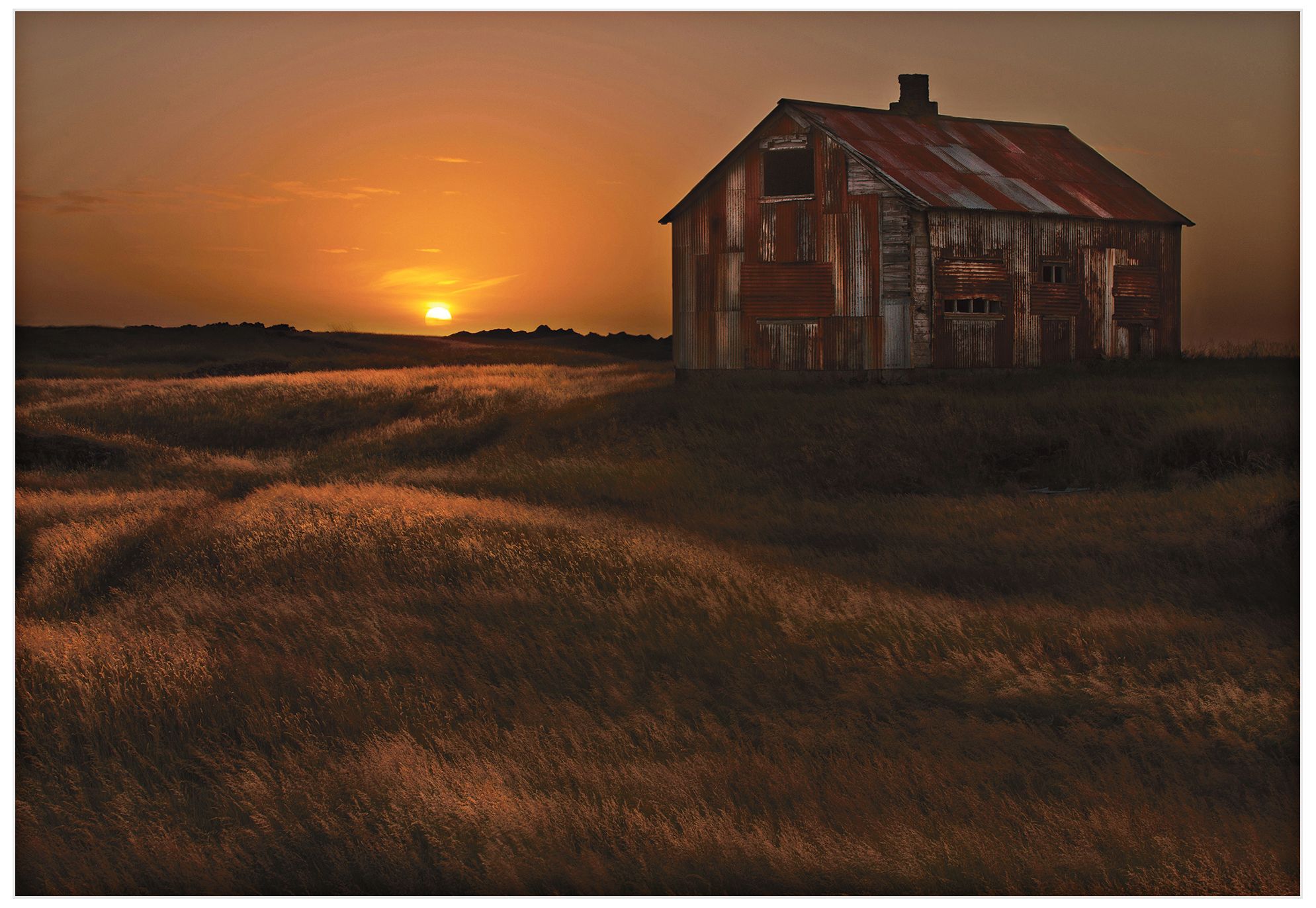 September Barn 32" Wide Wall Indoor or Outdoor Art Print