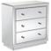 Biscaya 31 1/2" Wide Mirrored 3-Drawer Beaded Accent Chest
