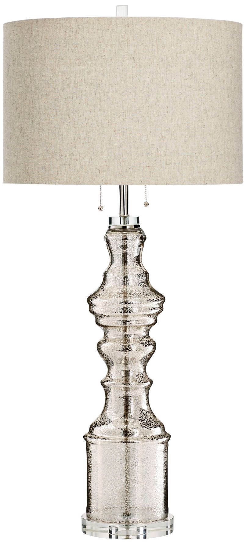 Robin Clear Glass 2-Light Candlestick Table Lamp