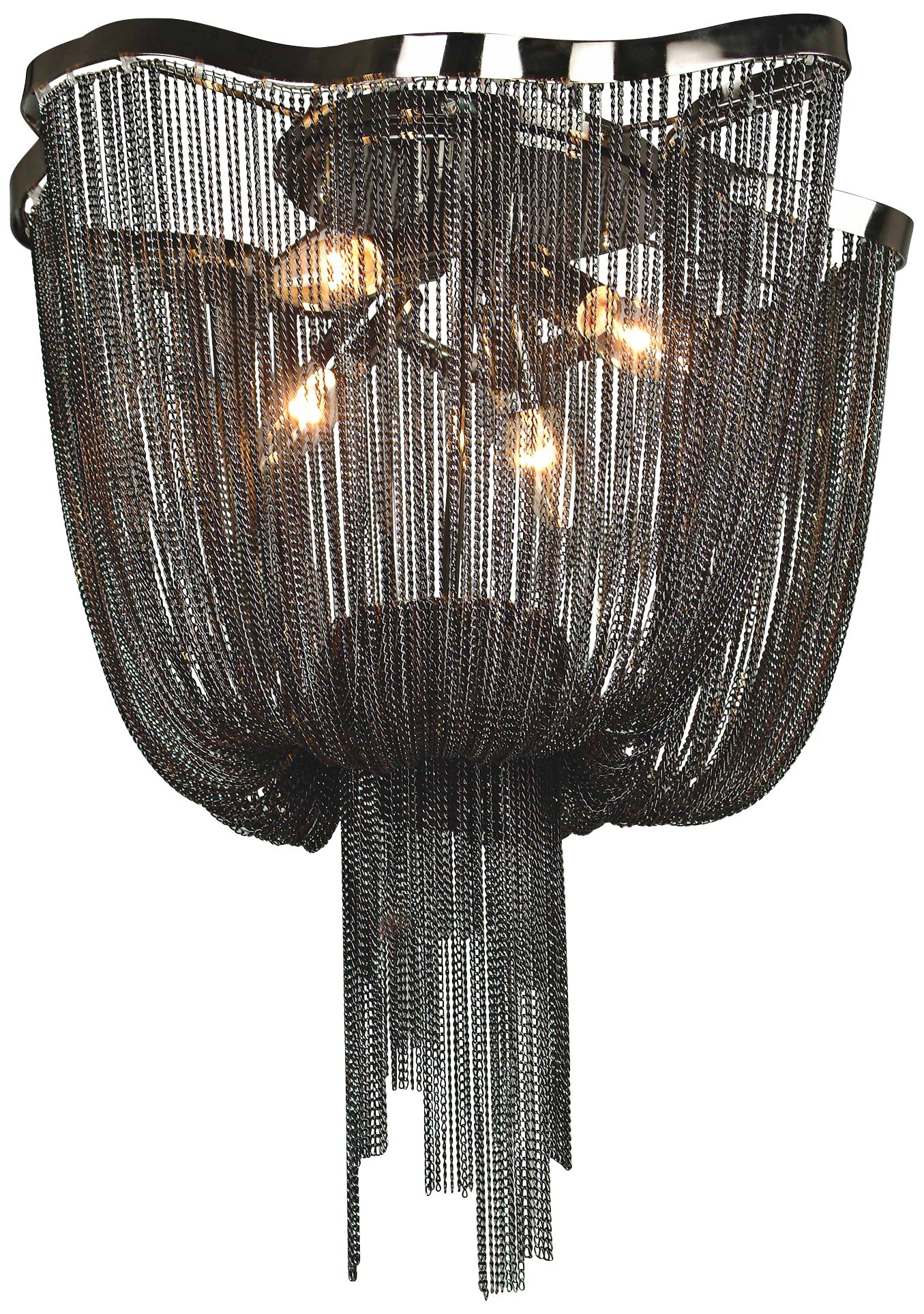 Avenue Mulholland Dr. 20" Wide Black Chrome Ceiling Light 11Y21