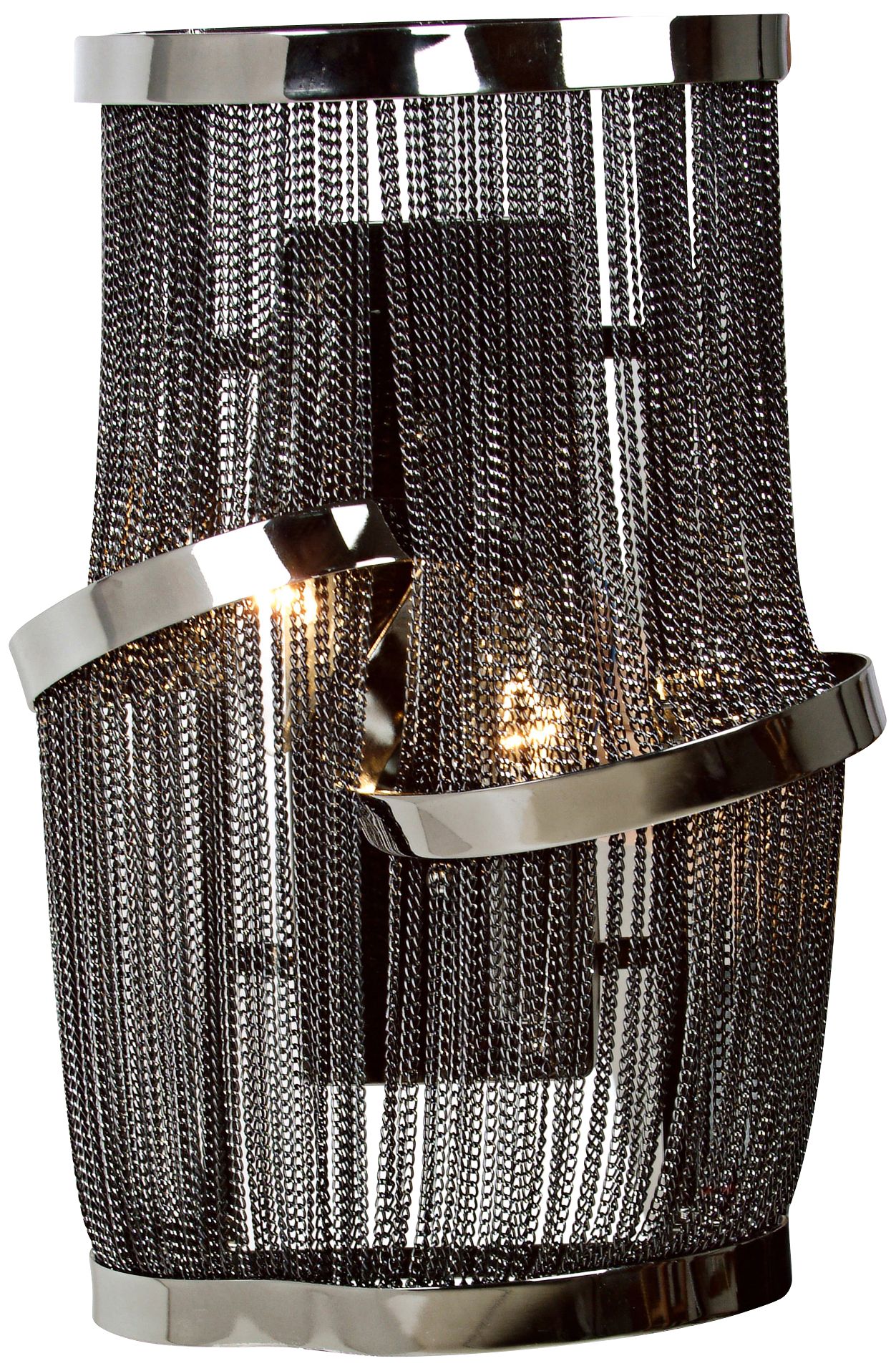 Avenue Mulholland Dr. 15" High Black Chrome Wall Sconce