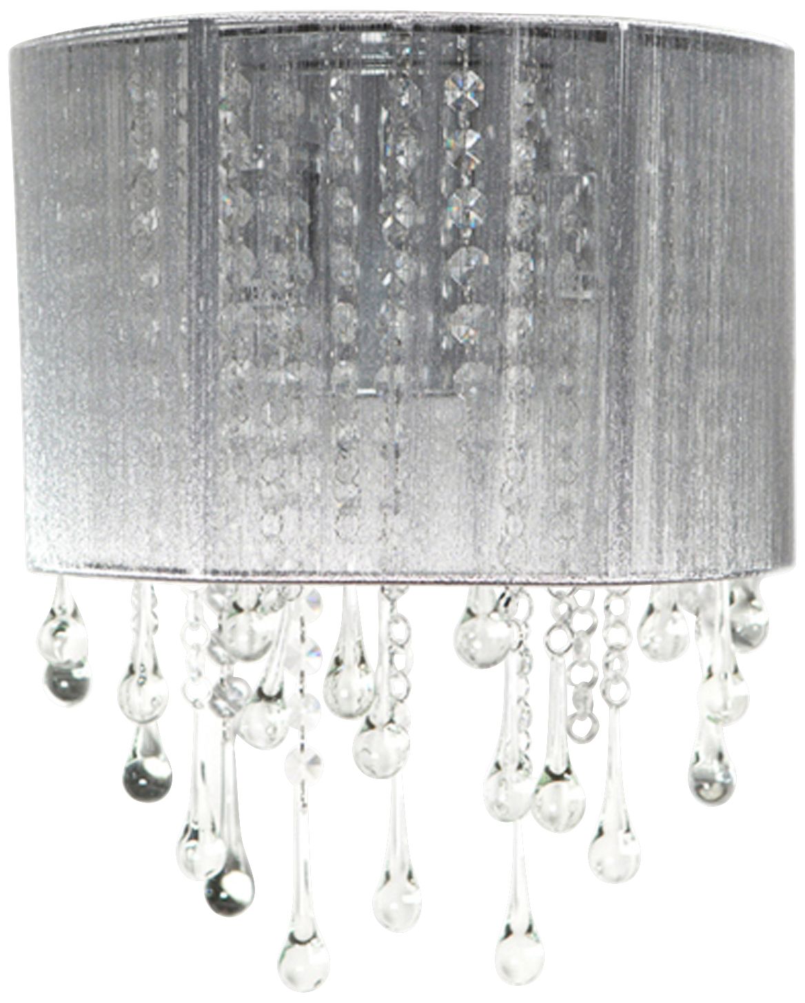 Avenue Beverly Dr. 14" High Silver Silk String Wall Sconce
