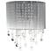 Avenue Beverly Dr. 14" High Silver Silk String Wall Sconce