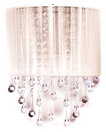 Avenue Beverly Dr. 14" High White Silk String Wall Sconce