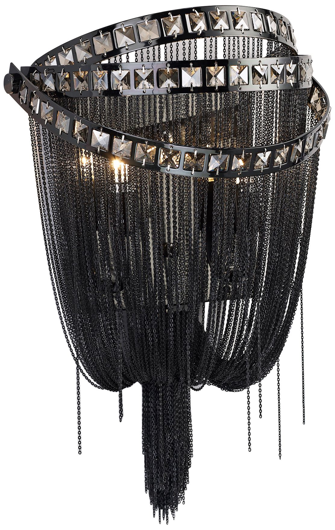 Avenue Wilshire Blvd. 16" High Black Steel Wall Sconce