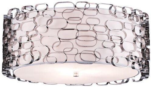 Avenue Ventura Blvd. 16" Wide Polished Nickel Ceiling Light 11Y55 Lamps Plus