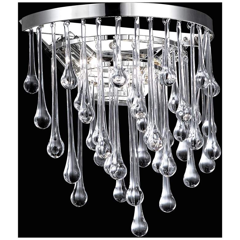 Hollywood Blvd. 14&quot; High Polished Nickel Round Wall Sconce