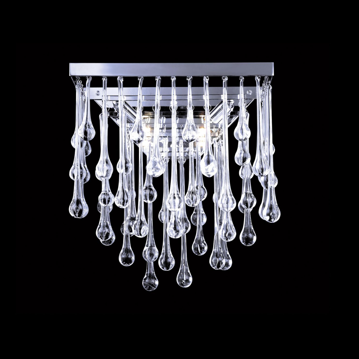 Hollywood Blvd. 14" High Polished Nickel Square Wall Sconce