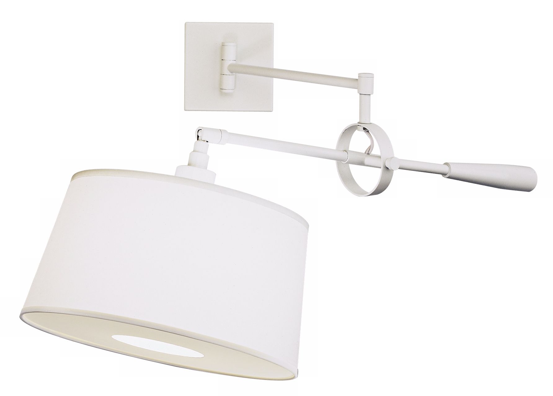 Real Simple Stardust White Boom Plug-In Swing Arm Wall Light