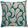 Drizzle Peacock 24" Square Decorative Throw Pillow