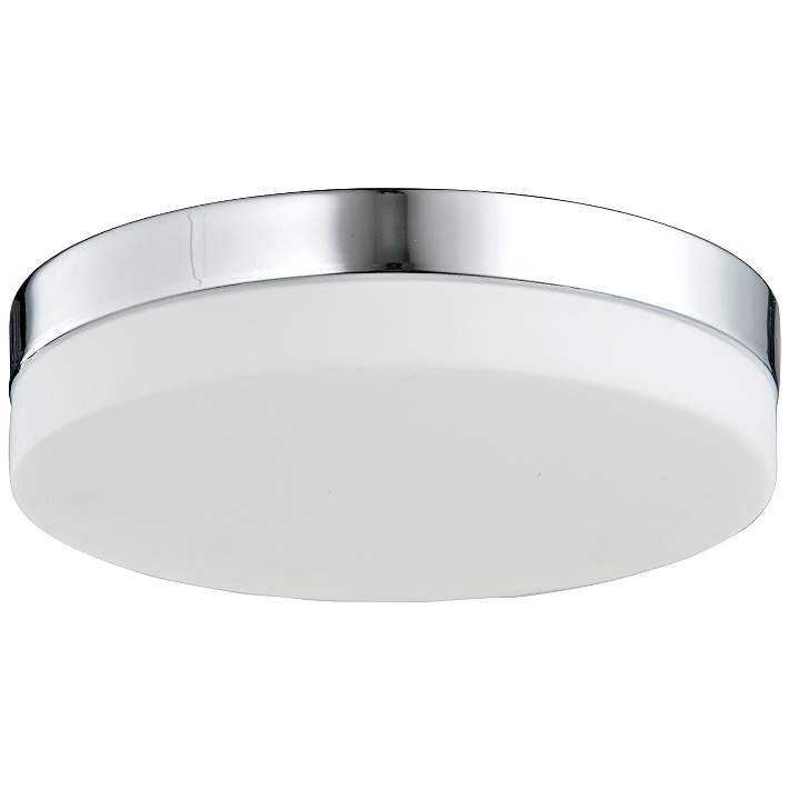 Cermack St 9 Wide Round Chrome Modern Led Ceiling Light