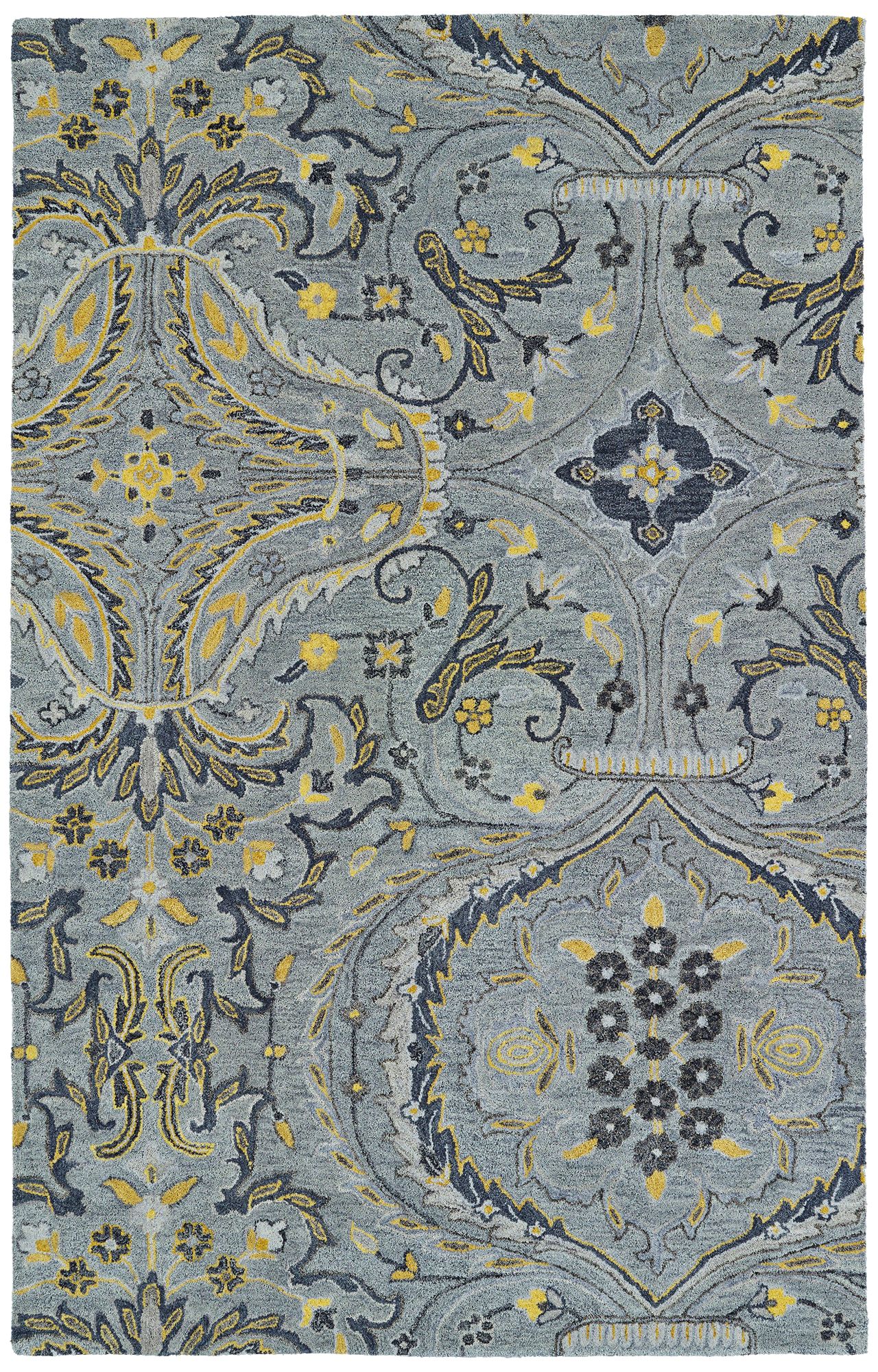 Kaleen Helena 3206-75 Gray Wool Area Rug 
