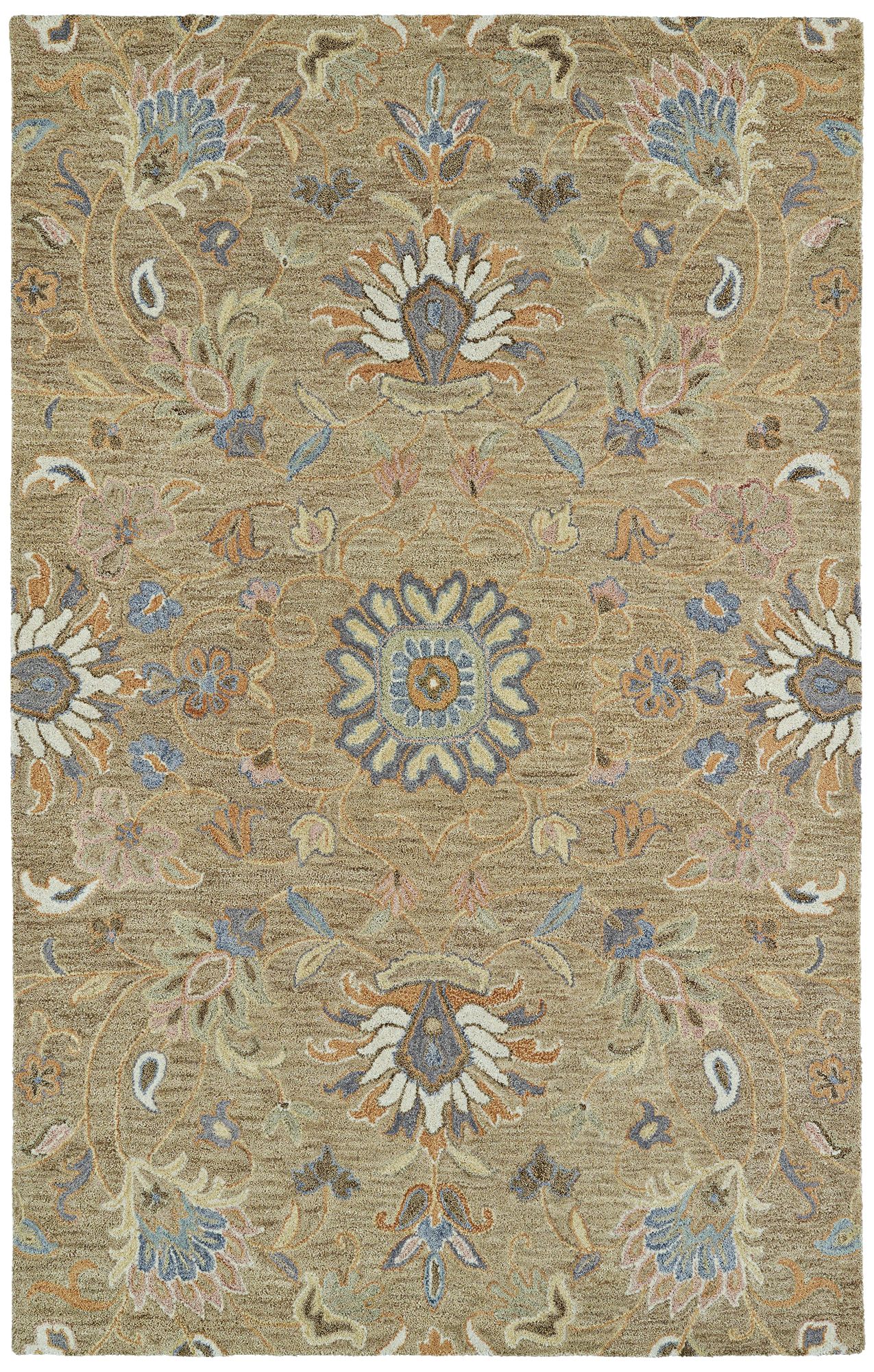 Kaleen Helena 3207-82 Light Brown Wool Area Rug 