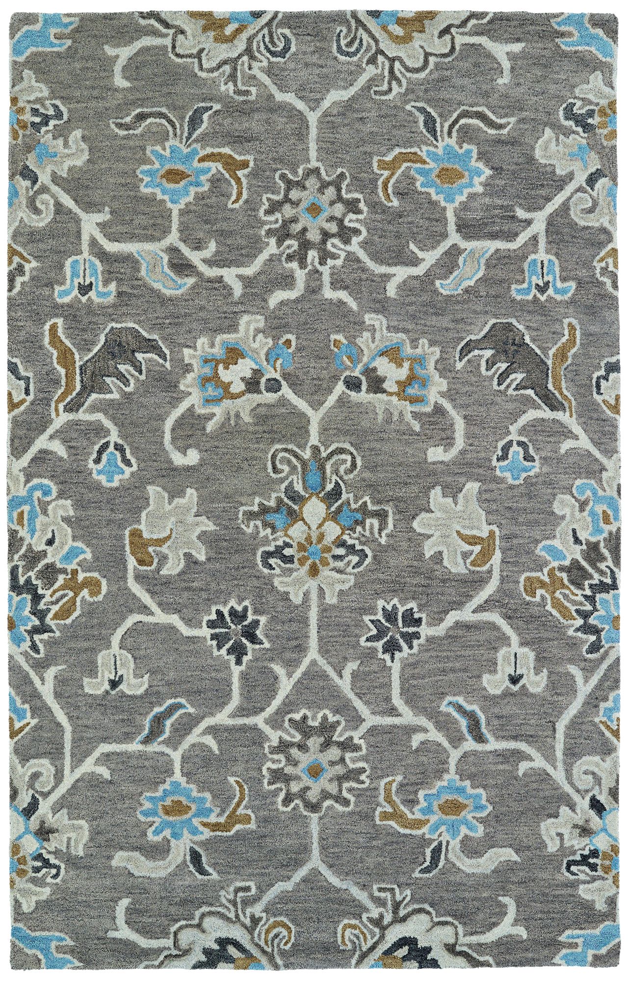 Kaleen Helena 3209-75 Gray Wool Area Rug 