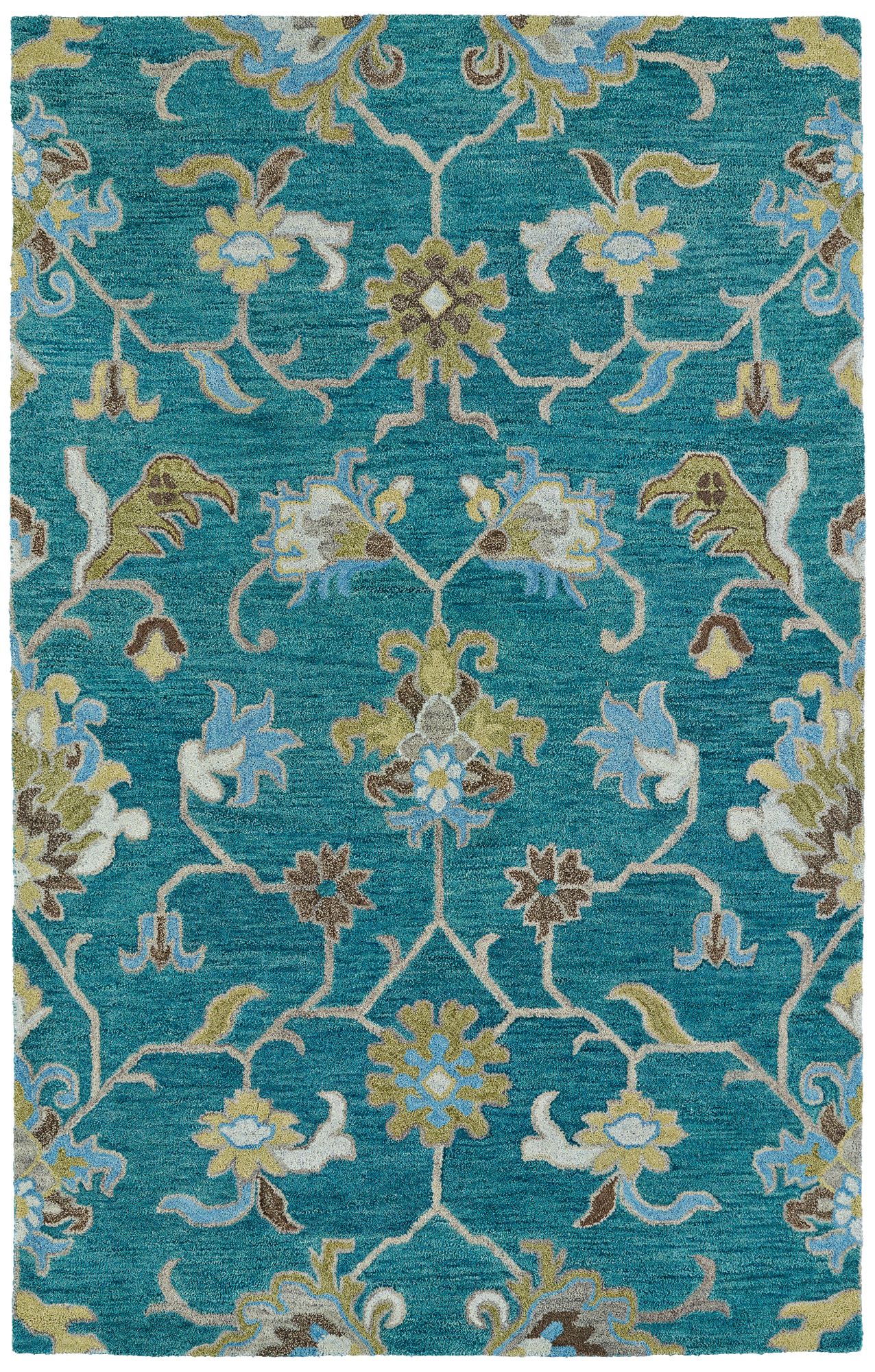 Kaleen Helena 3209-78 Turquoise Wool Area Rug 