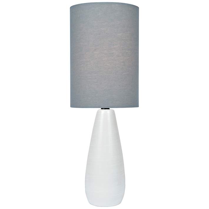 White Modern Accent Table Lamp, Small Modern Table Lamp