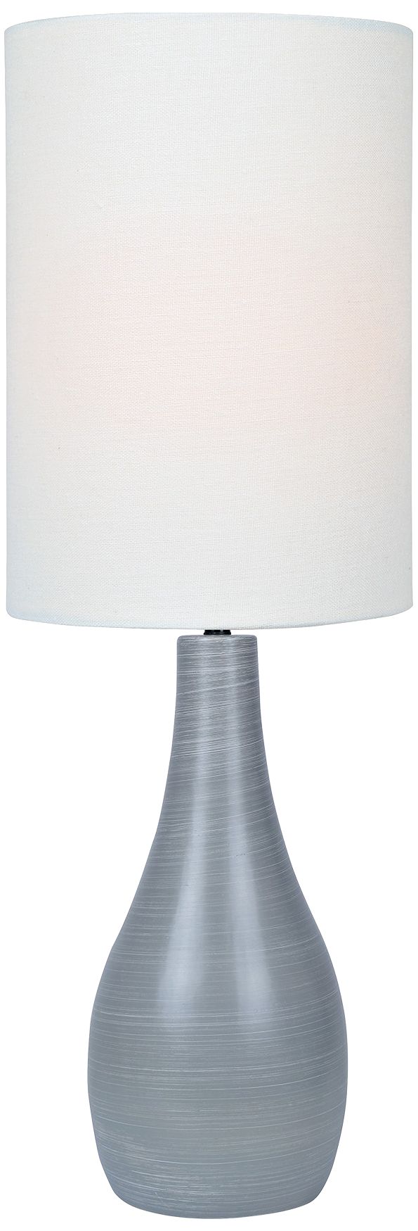 Quatro 31" High Gray Modern Table Lamp with White Shade 12F47