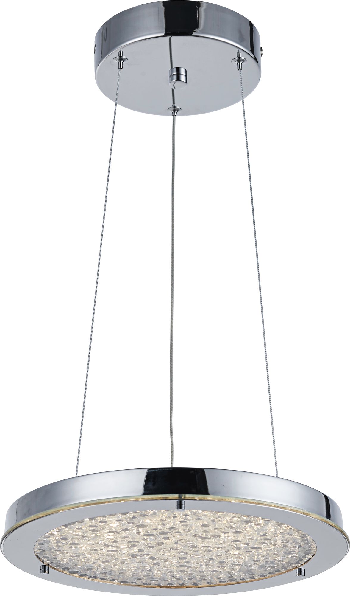 Stardust 12 1/4" Wide Chrome and Crystal LED Pendant Light