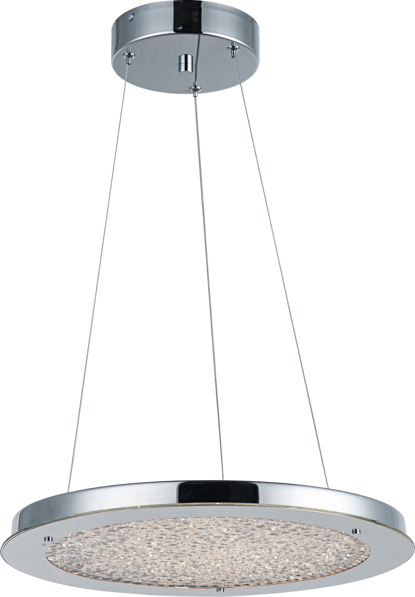 Stardust 16" Wide Chrome and Crystal LED Pendant Light