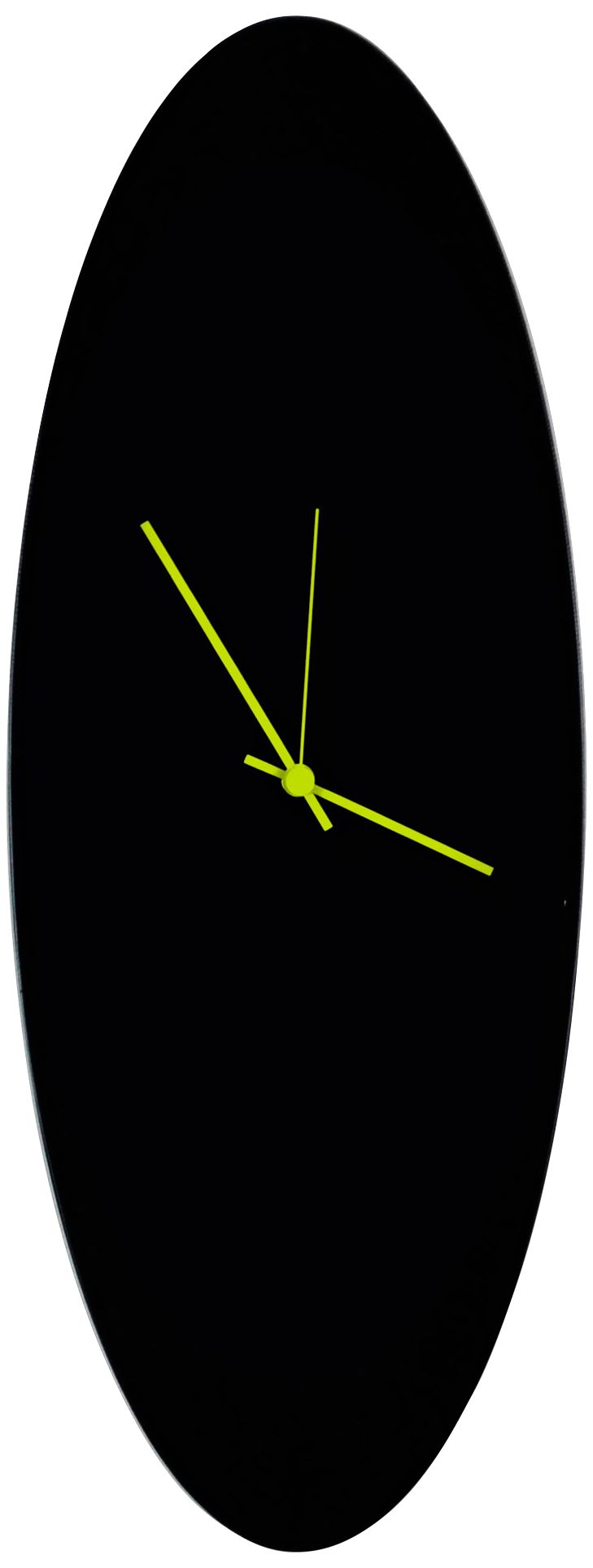 Blackout Green 22" High Aluminum Ellipse Wall Clock