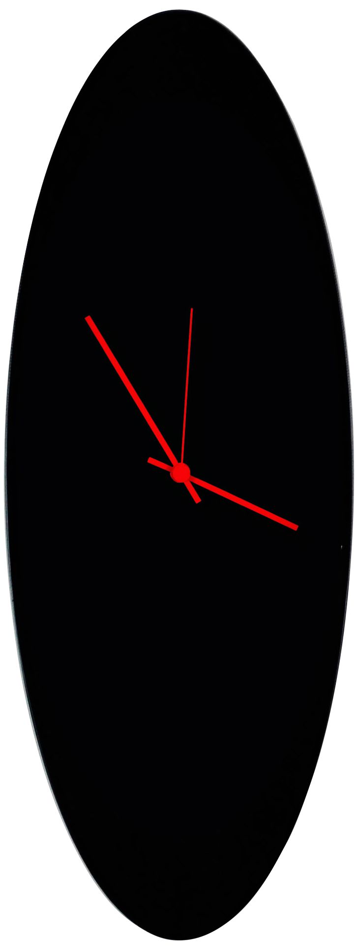 Blackout Red 22" High Aluminum Ellipse Wall Clock
