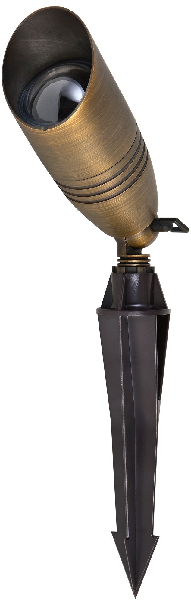 Bullet 8 1/2" High Antique Brass Landscape Spotlight