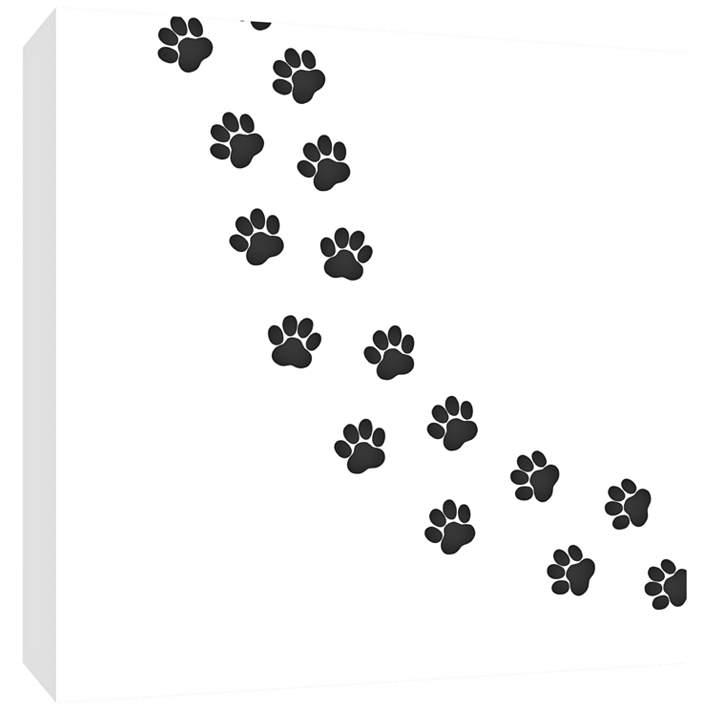 Trail of Paw 16" Square Canvas Wall Art #12N17 |
