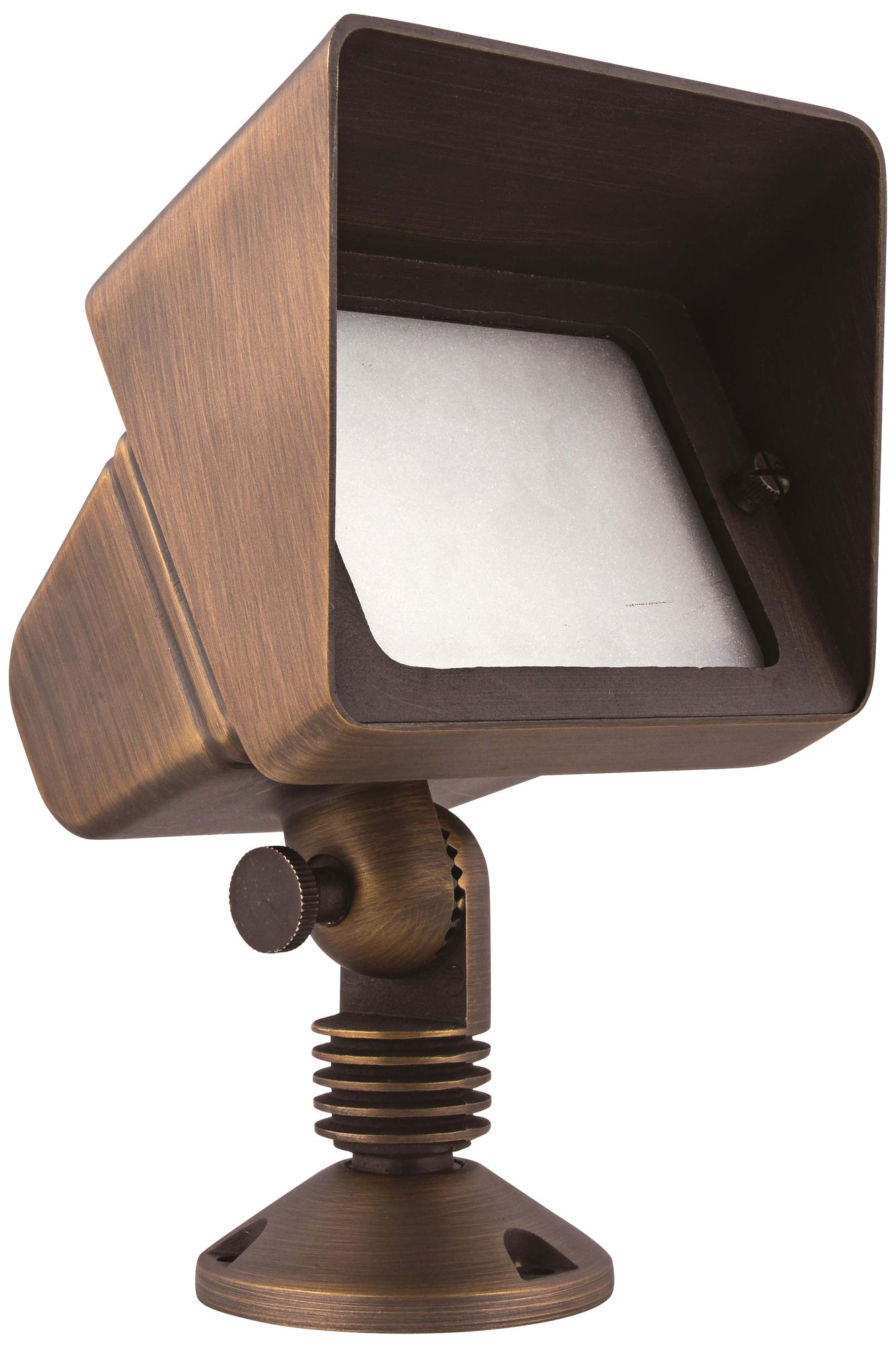 Tall 8" High Antique Brass Landscape Flood Light