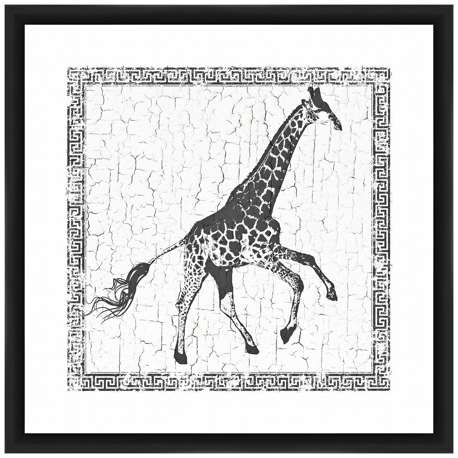Giraffe 22 Square Framed Giclee Wall Art 12n26 Lamps Plus