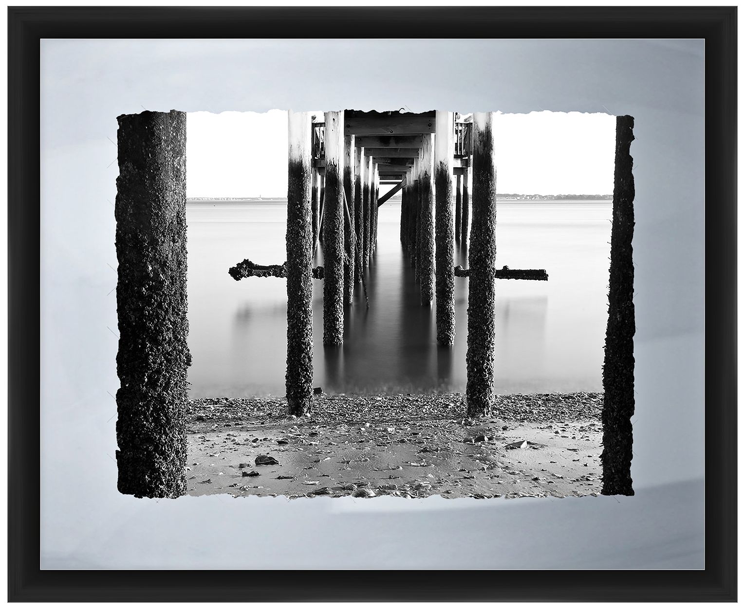 Under The Pier I 22" Wide Framed Giclee Wall Art