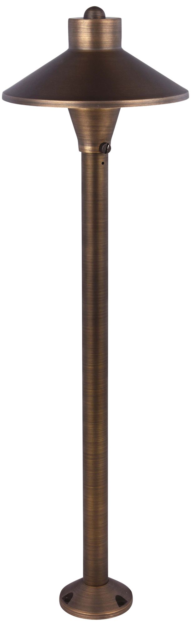 Medium-Cone 24" High Antique Brass Landscape Path Light