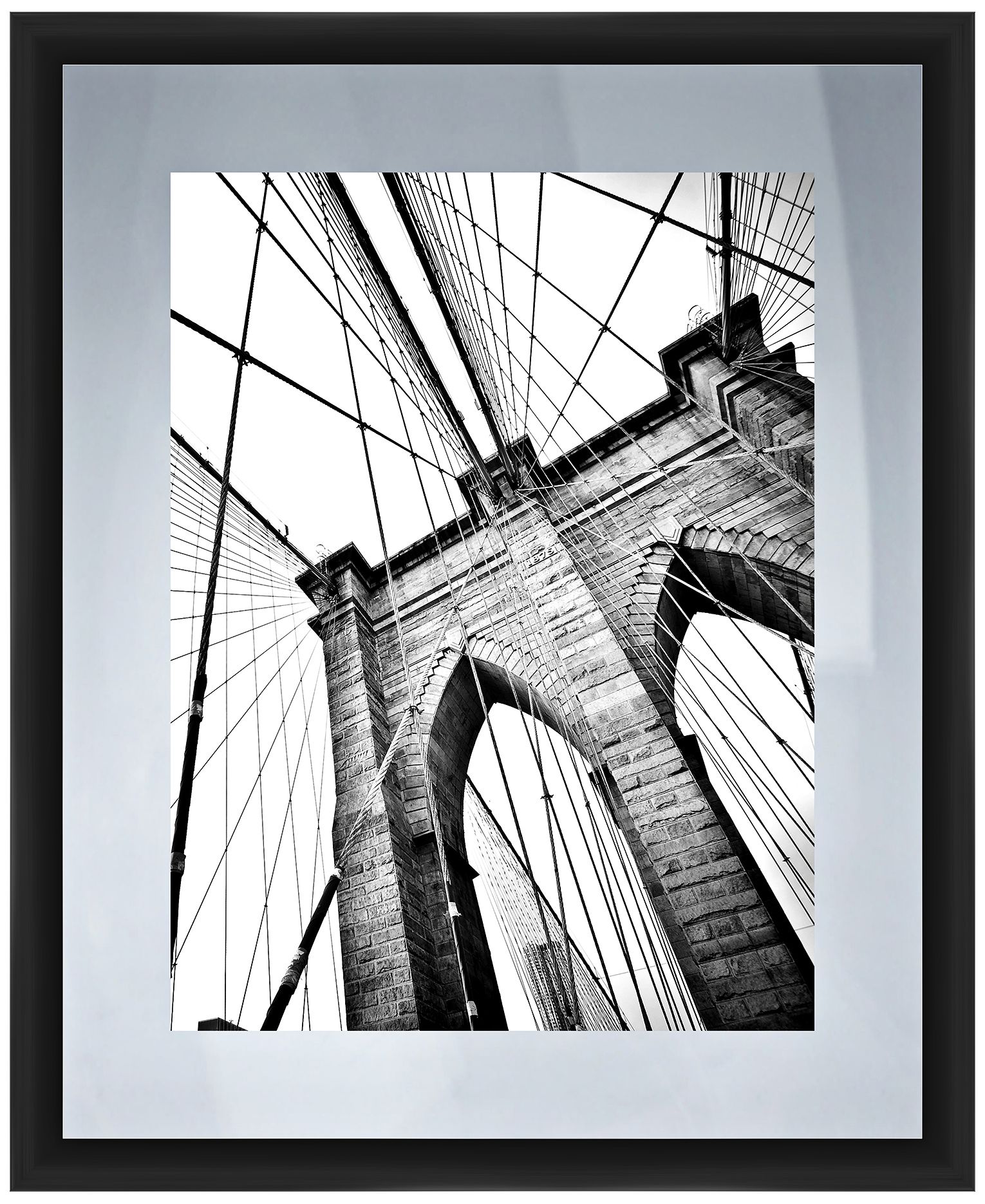 View From The Bridge 22" High Framed Giclee Wall Art