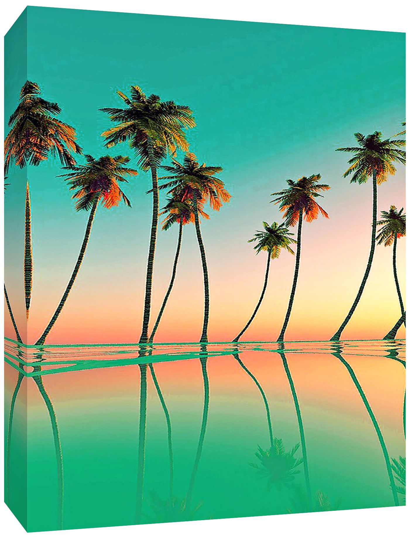 Palm Trees 24" High Canvas Wall Art 12N81 Lamps Plus