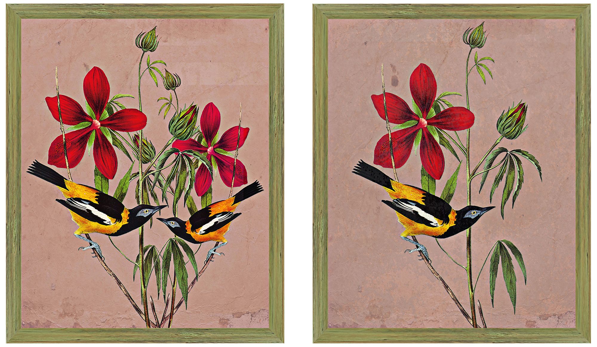 Good Morning 22" High 2-Piece Framed Giclee Wall Art Set