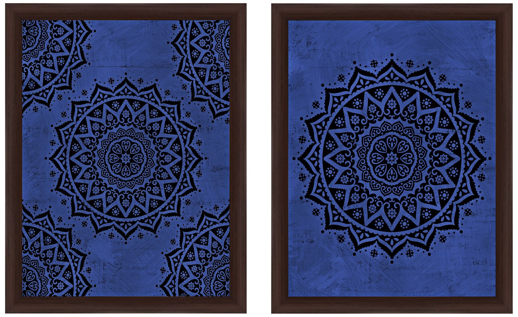 Boho Patterns 18" High 2-Piece Framed Giclee Wall Art Set
