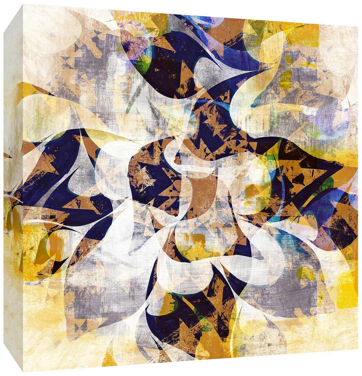 Blue and Yellow Dreaming 30" Square Canvas Wall Art