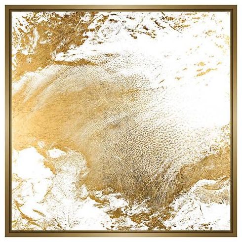Gold Clouds I 31 3/4" Square Canvas Wall Art