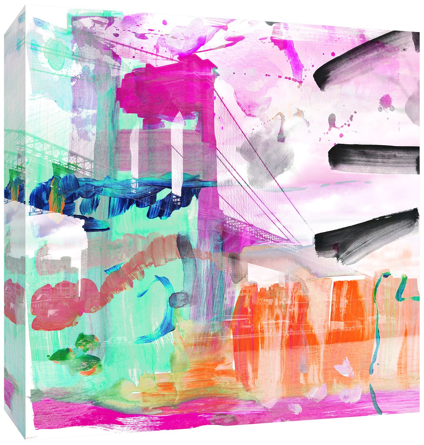 Dreaming in Pink 36" Square Canvas Wall Art