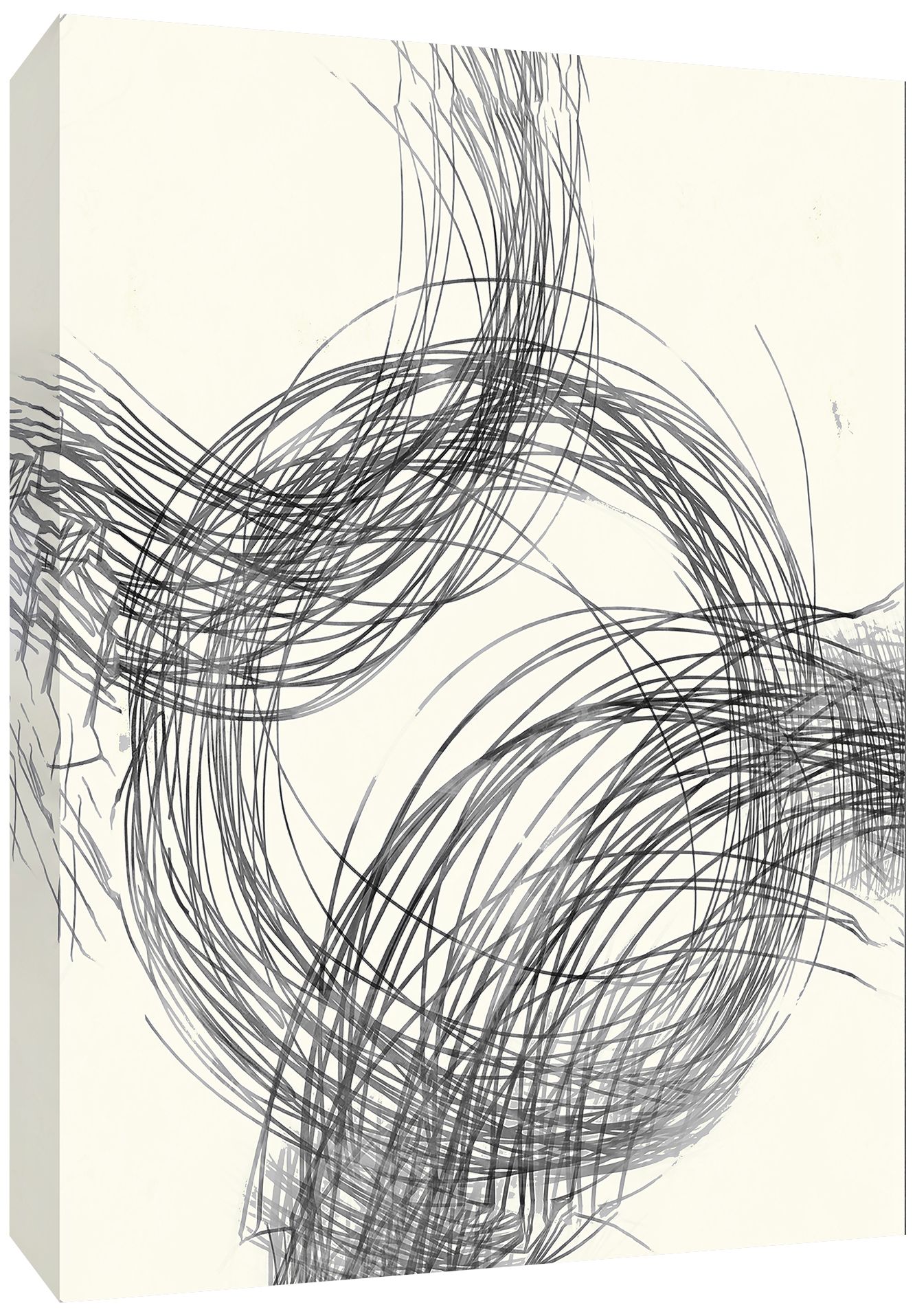 Line Drawing Circles II 40" High Canvas Wall Art