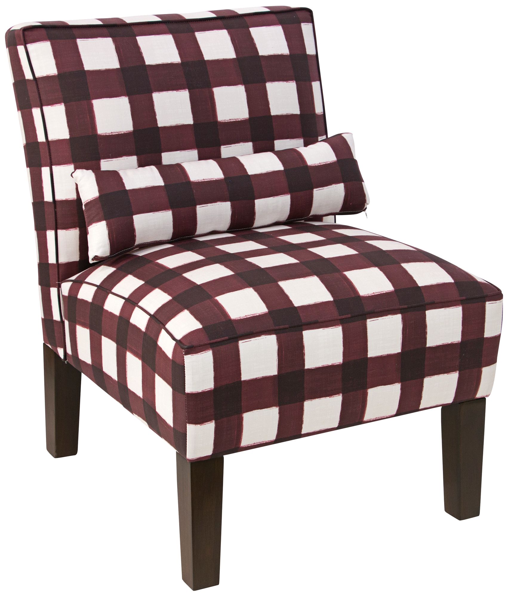 Metropol Buffalo Square Holiday Red Slipper Chair - #12R58 | Lamps Plus