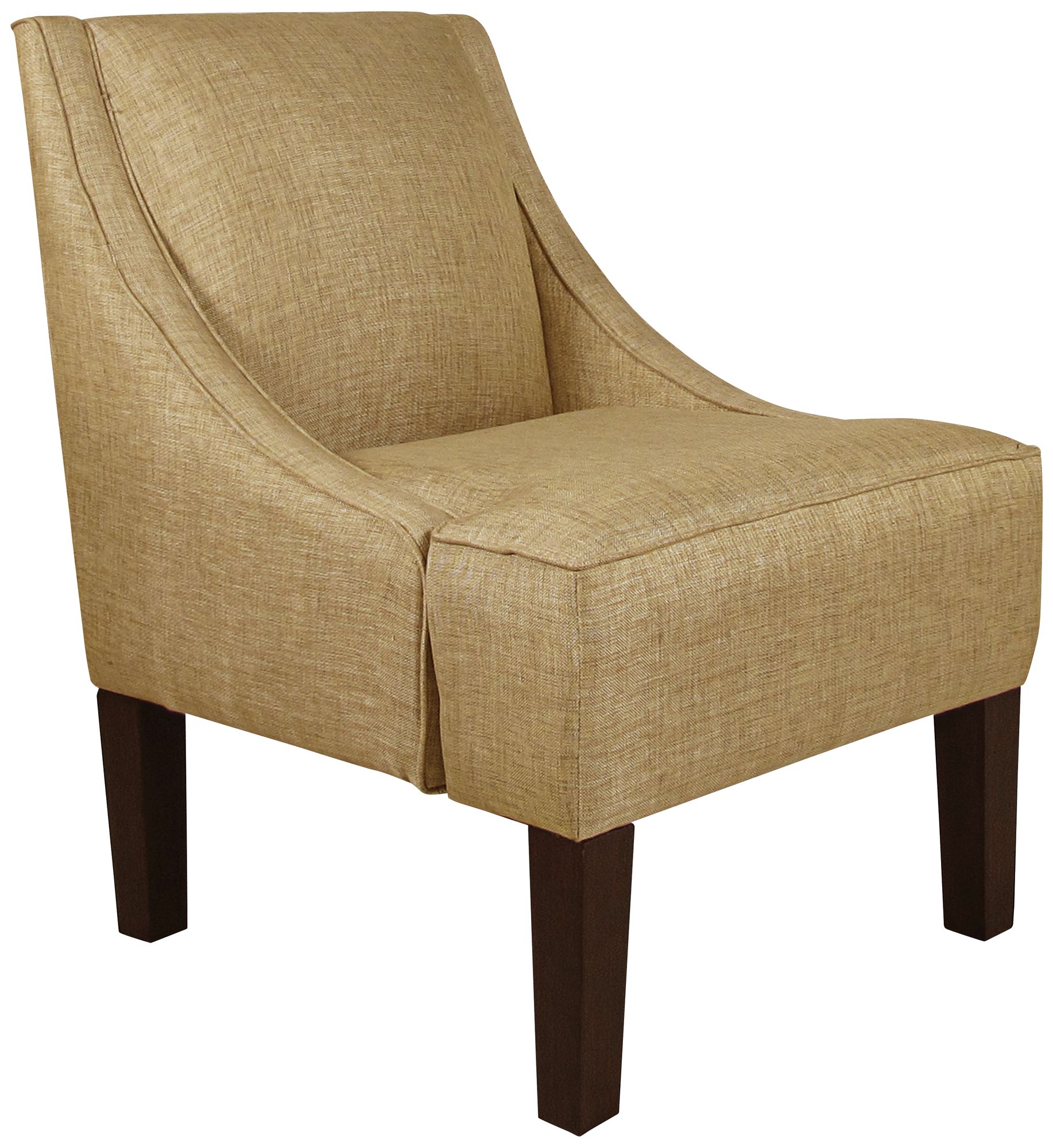 Uptown Glitz Filbert Fabric Swoop Armchair
