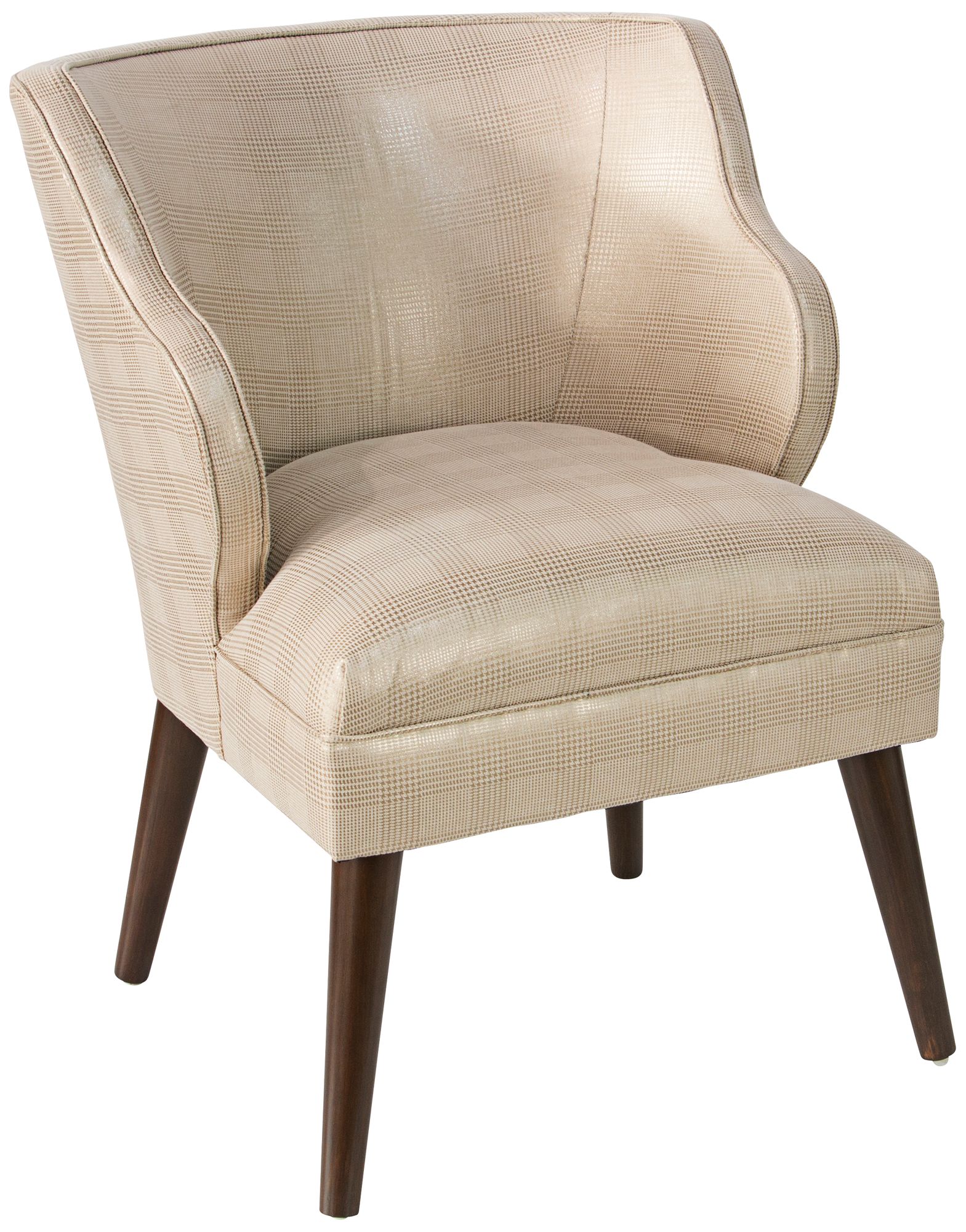 T-bird Polished Gold Fabric Armchair - #12R81 | Lamps Plus