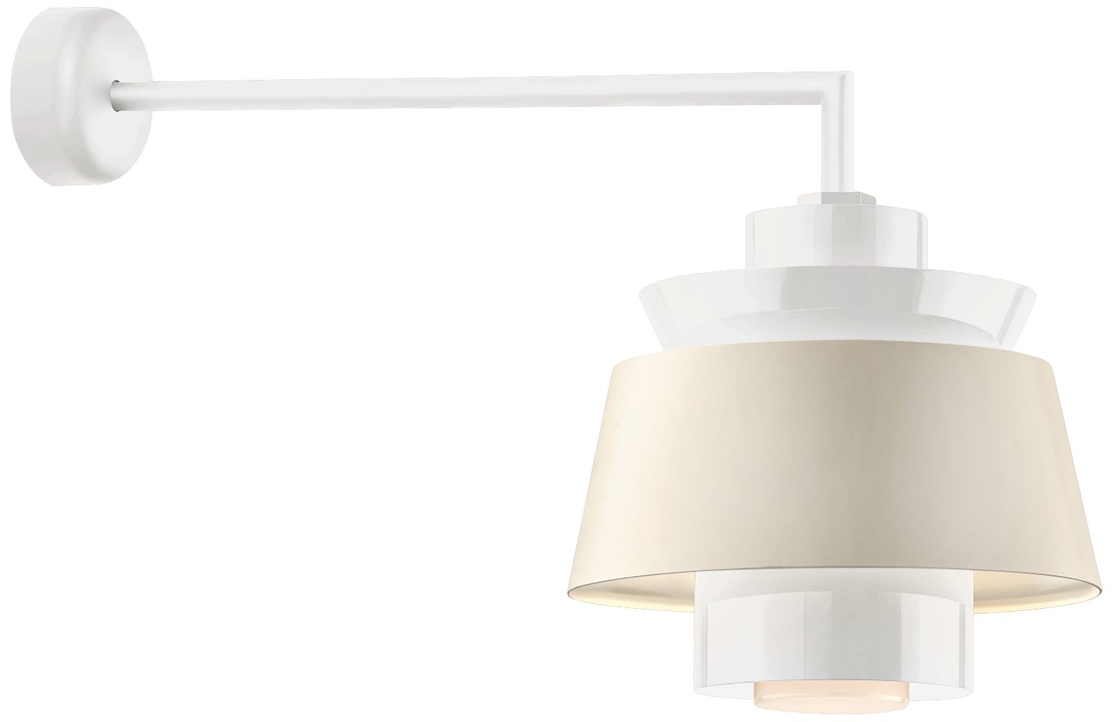 RLM Aero 12 1/4" High Gloss White LED Outdoor Wall Light