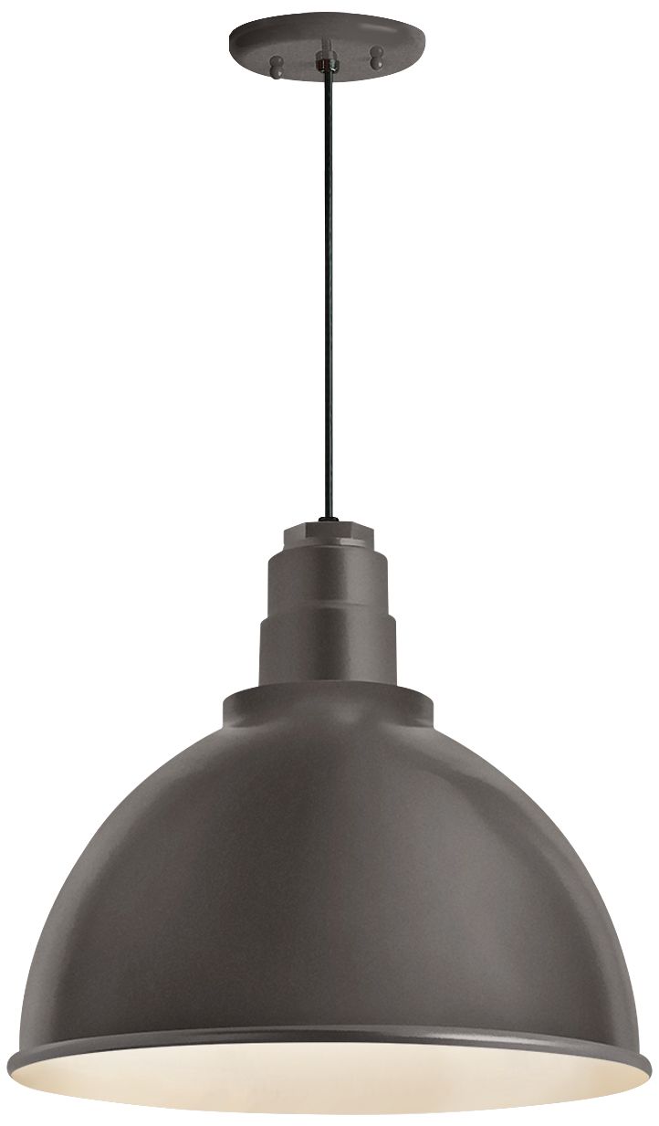 RLM Deep Reflector 12" High Bronze Outdoor Hanging Light