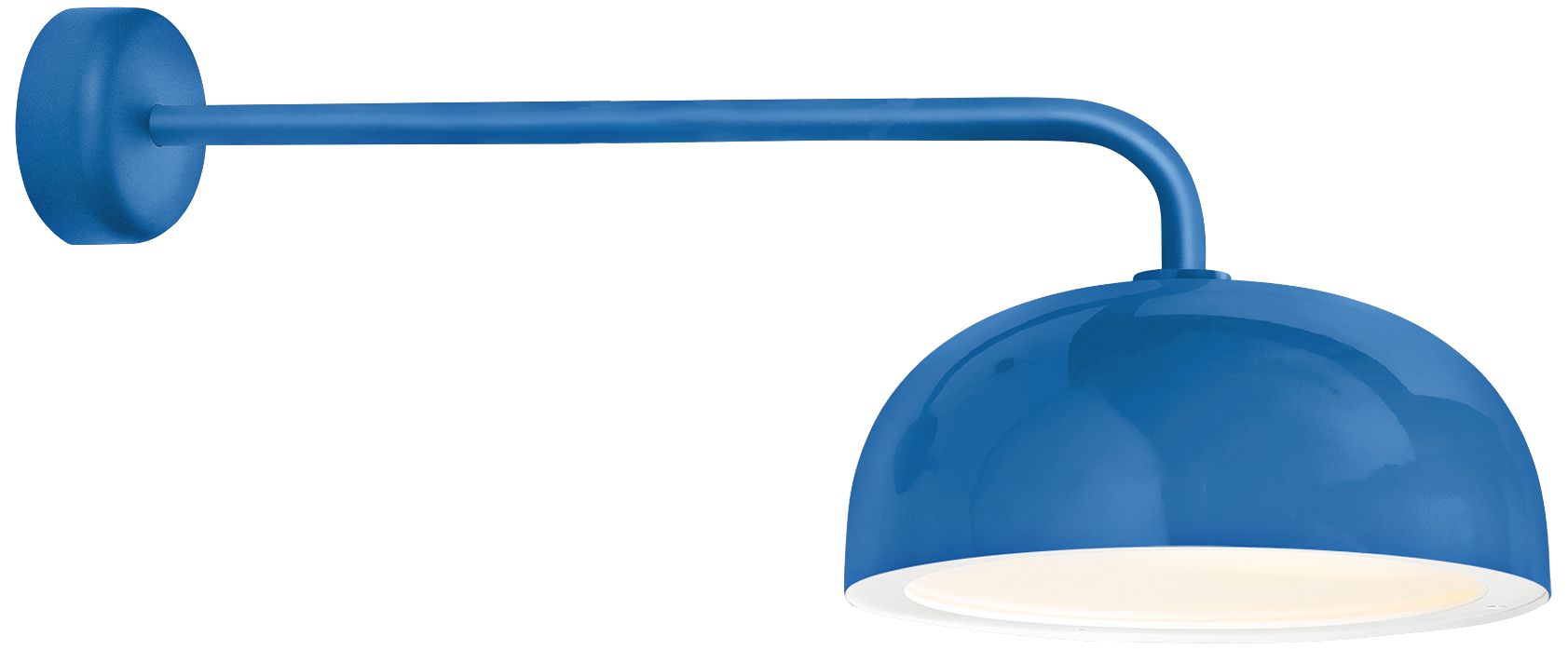 RLM Dome 12 3/4" High Blue Outdoor Wall Light